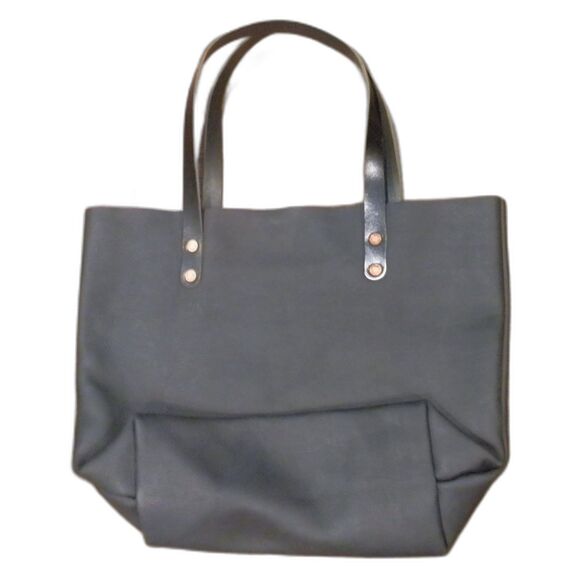 KMM & Co Black Leather Purse Tote Bag - Picture 1 of 6